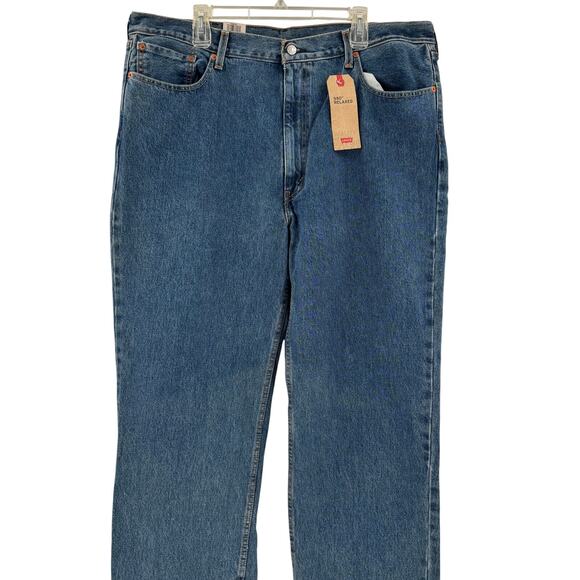 Levi's 550 Relaxed Fit 42x32 5 Pocket Design Tapered Leg Blue Jeans NWT - Picture 4 of 6